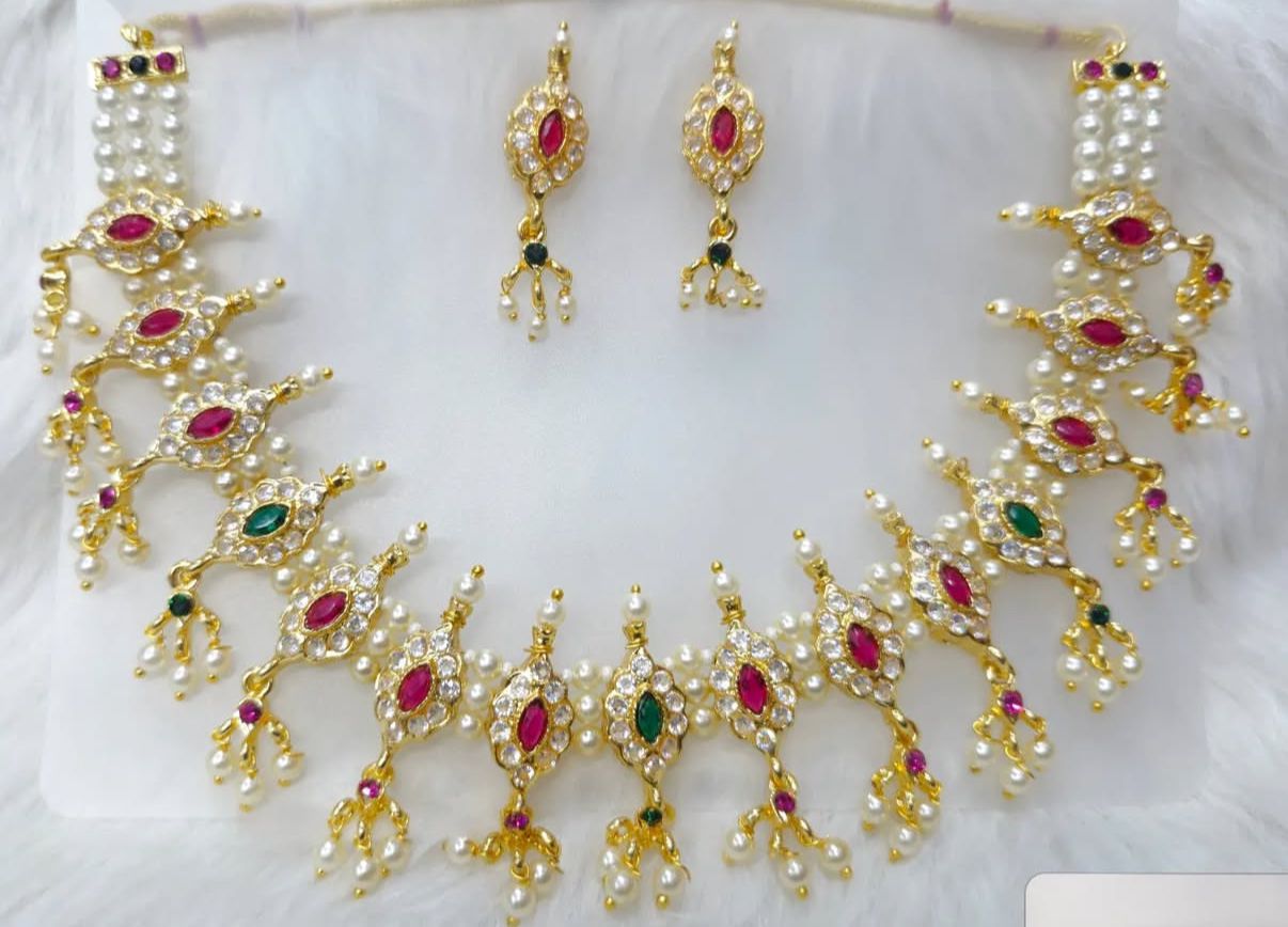 Royale Pearl  Kundan Necklace Set
